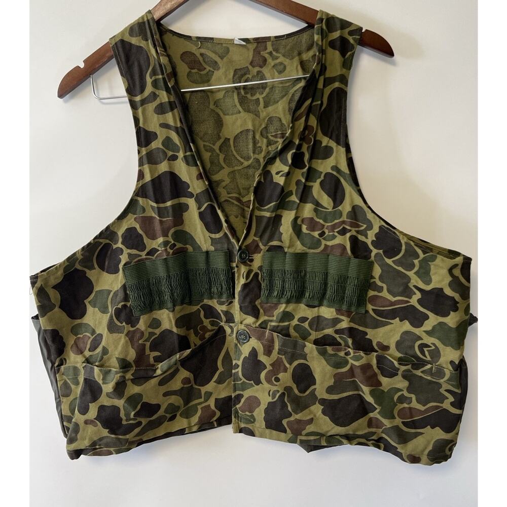 Vintage Camouflage Hunting Shooting Vest Mens Outdoors Army Gorpcore Camping‎